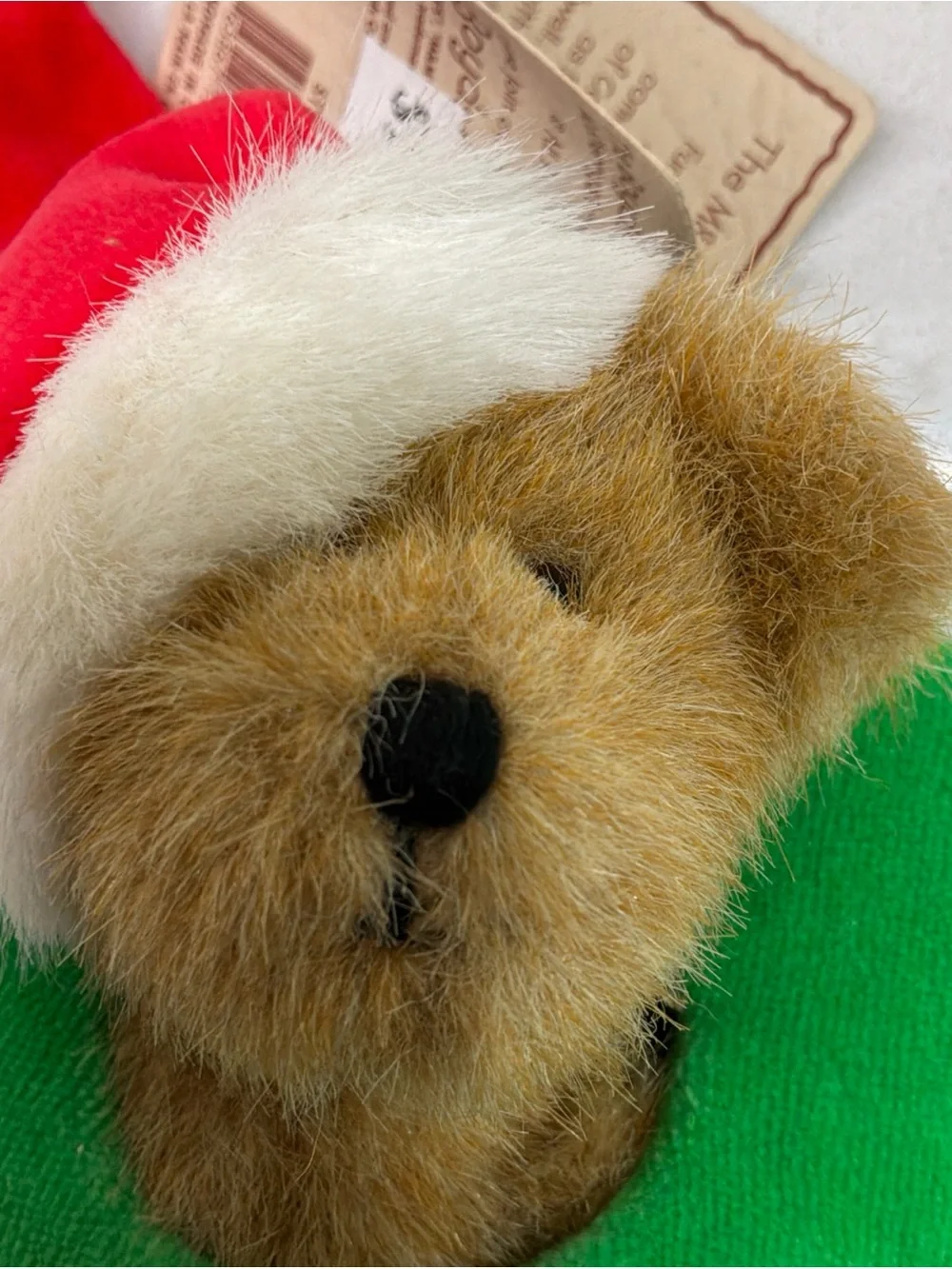 NWT Boyd’s Bear Green M&M Bear with Santa Hat Plush Hoho Kringlekeeper